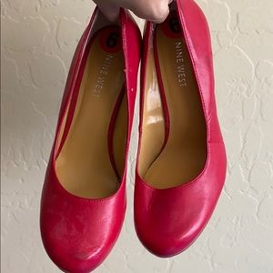 Nine West Red Wedges